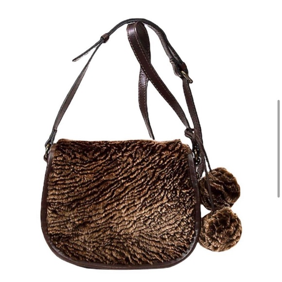 Patricia Nash Laser Cut Sherpa Bag- brown - Picture 4 of 7